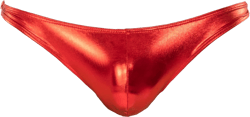 Gary Majdell Sport Mens Solid Color Thong Swimsuit Small Liquid Red