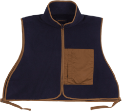 Workware Life Fleece Vest - Navy / Brown