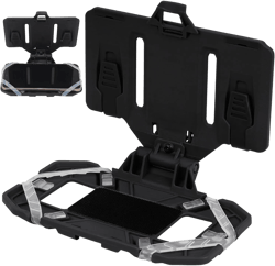 Tactical Vest Phone Holder, Airsoft Vest Accessories molle Mount,Universal Plate Carrier Phone Mount for Screen Size 4.7"-6.7" (Black)