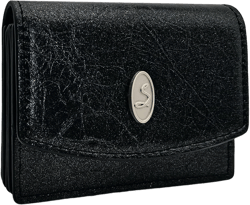 Credit Card Holder for Women, PU Leather Card Holder Wallet Credit Card Organizer, Personalized Credit Card Wallet Credit Card Case with Magnetic Button (black)