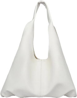 Pocadri Soft Vegan Leather Shoulder Bag for Women Fashion Purse Large Dumpling Totes Handbag 2pcs Set Top Handle Satchel White