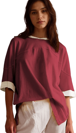 Songling Womens 3/4 Length Sleeve Casual Loose Fit Summer Tee Shirt Basics Cotton t Shirts Trendy Tops