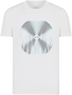 Armani Exchange Men's Slim Fit Stretch Cotton Music Record Graphic Logo Tee