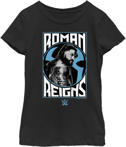 Girl's WWE Roman Reigns Poster  Graphic Tee Black X Small