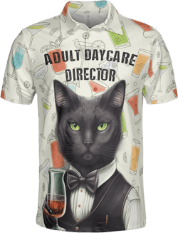 Golf Polo Shirts for Men - Cat Mixology Mens Golf Shirts Short Sleeve Dry Fit Casual Tennis T-Shirt S5 Size 4XL