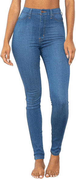 Vibrant Women’s Denim Skinny Jeans – Super Stretch High Waisted Rise Classic Casual Slim Fit Pants 11 Medium Stone