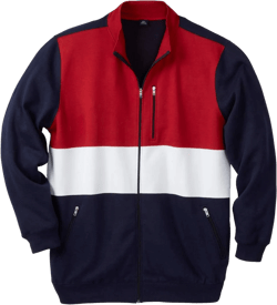 KingSize Men's Big & Tall Full-Zip Fleece Jacket Large Tall Navy Colorblock