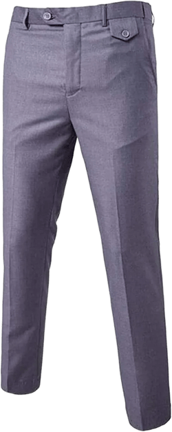 Men's Slim Fit Dress Pants Wrinkle-Free Flat Front Suit Pants Stretch Casual Pants Comfort Dress Trousers 34W x 34L Light Grey