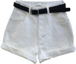 Women's Denim Tight Shorts Classic Vintage High Waist Blue Wide Leg Summer Caual Jeans Shorts X-Large White