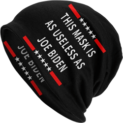 This Mask is As Useless As Biden Women Winter Knit Hat Beanie Black Beanie Hats Cool