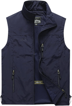 Ymosrh Men's Down Vest Puffer Vest Winter Outdoor Zipper Sleeveless Warm Puffey Jacket Vest, XL-4XL 3X-Large Navy