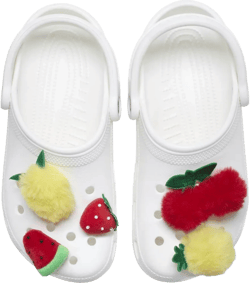 Crocs Jibbitz Pom Pom Fruit Salad Food Shoe Charms 5pk