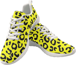 Beginterest Cute Athletic Walking Shoes for Women Girls Breathable Lightweight Casual Sneaker Solid Polka Dot Leopard Print 12 Yellow Leopard