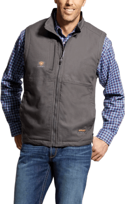 ARIAT Mens Rebar Duracanvas Vest Large Rebar Grey