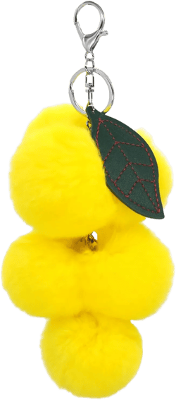 HOSBY Plush Grapes Keychains for Women, Cute Bag Charms Car Key Key chain Key Ring Pendant for Purse, Handbag Bag Decor Yellow