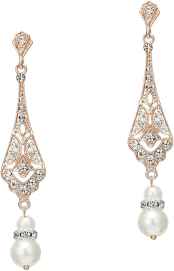 1920s Pearl Jewelry Wedding Earrings Flapper Art Deco Gatsby Earrings 20s Flapper Gatsby Accessories Faux Pearl Earrings Vintage Wedding Brides Costume Dangle Pearl Earrings for Women