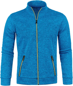 Men's Track Jackets Lightweight Full Zip Tops Casual Slim Fit Coat Workout Running Athletic Active Jacket With Pockets Medium Aa_blue