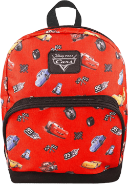 Disney Cars Mini Backpack for Women - 10” Canvas Pixar Cars Backpack with Front Pocket and Bookmark | Lightning McQueen Backpack Purse Bundle