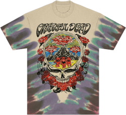 Grateful Dead Unisex-Adult Standard Rose Cloud Mountain Tie Dye T-Shirt