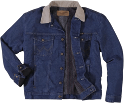 Wrangler Men's Western Style Lined Denim Jacket Denim/Blanket 38