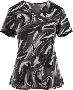 OIOLOYJM Preschool Nurse Tee Elephant Cartoon Holiday Scrubs Tops for Women Love Print Top Cute Set Printed Uniforms Long Sleeve Scrub Shirt Women, 04a-black