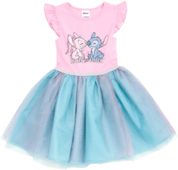 Disney Lilo & Stitch Angel Little Girls Tulle Dress Pink / Blue Ombre 4