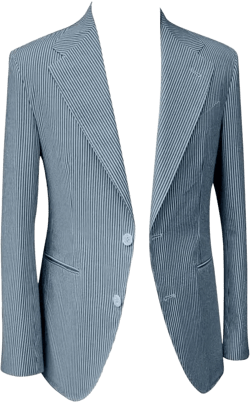 Mens Sear Sucker Blazer for Summer Beach Wedding Groomsmen Slim Fit Casual Tuxedo Striped Lightweight Jacket for Formal Party 40 Navy Blue