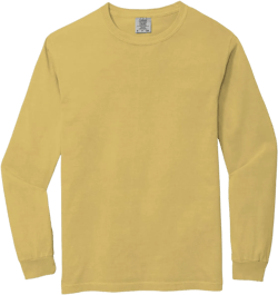 Comfort Colors Adult Long Sleeve Tee, Style 6014 (Large, Mustard)