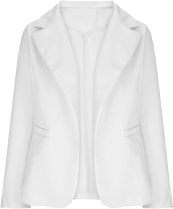 HGps8w Women's Solid Color Fitted Blazers Open Front Cardigan Long Sleeve Suit Jacket Casual Office Work Outfits XX-Large 01 White