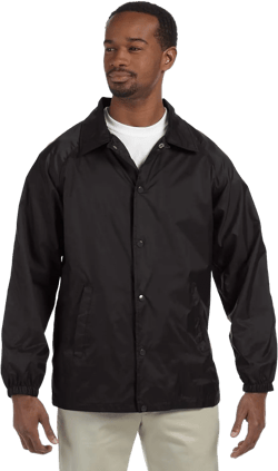 Nylon Staff Jacket, Medium, BLACK