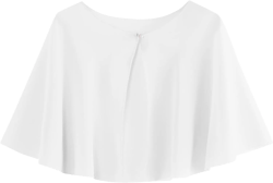 Women's Chiffon Shirt Solid Color Button Sunscreen Fashion Cape Hair Cutting Cloak Umbrella Head Scarfs for Women One Size White