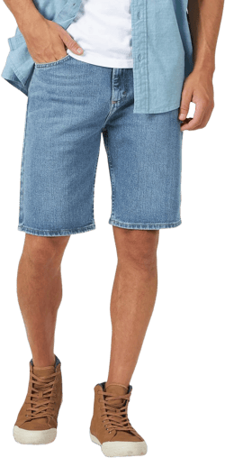 Wrangler Authentics Men's Classic Relaxed Fit Five Pocket Jean Short 44 Light Wash Flex