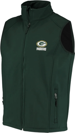 dunbrooke Men's Red Kansas City Chiefs Archer Softshell Full-Zip Vest Green Bay Packers X-Large