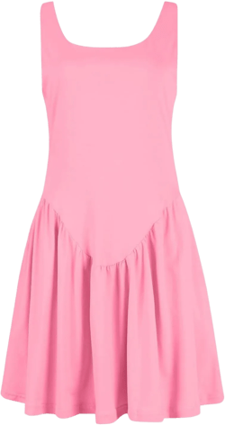 Athletic Dress for Women Square Neck Tennis Dress Built in Shorts Golf Dress Small Pink