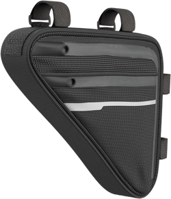 VELMIA Triangle Bike Bag waterproof and reflective with plenty of Storage I Bike Frame Bag for Bicycle Lock, Tools or Jacket I Bike Pouch, Bike Bags Medium