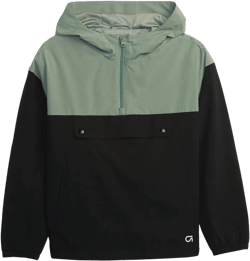 GAP Boys' Fit Tech Anorak Jacket X-Large Gasoline Green
