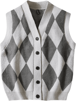 Men's Argyle Sweater Vest Button Down V Neck Sleeveless Fall Cardigan Casual Knitted Slim Fit Jumper Tops at Amazon Men’s Clothing store