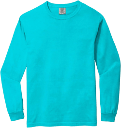 Comfort Colors Chouinard 6014 Adult Heavyweight Long Sleeve Tee Lagoon Small
