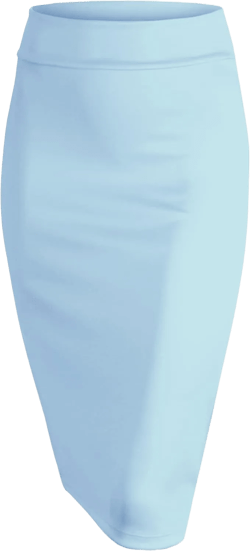 Made By Johnny Women's Premium Scuba Stretch High Waist Pencil Skirt Below Knee for Office Wear 3X-Large Wb700_light_blue