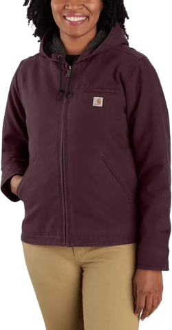Carhartt Women's Loose Fit Washed Duck Sherpa Lined Jacket