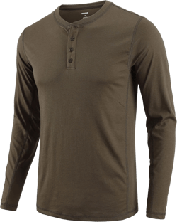 KNQR Men's Casual Vintage Retro Athletic Slim Fit Long Sleeve Workout Active Hiking Henley Tee Shirts