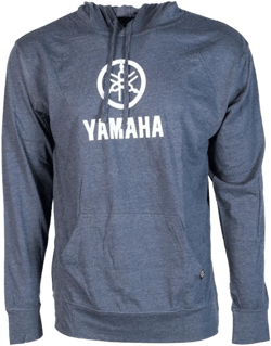 Factory Effex Men's Yamaha Stacked Lightweight Pullover Hoodie, Navy Blue