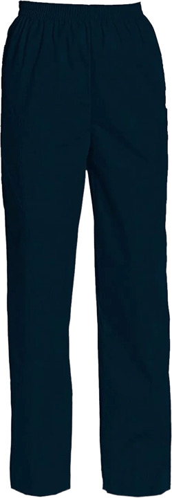 Women's Full Elastic Waist Cargo Scrub Pants Dark Blue XX-Large