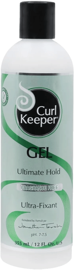 Curl Keeper Ultimate Hold Hair Gel for Men & Women, 12 Fl Oz - Lightweight Fragrance Free & Water-Based Formula, Curly Hair Styling Gel with Frizz Control - Long-Lasting Healthy Curls Roots to Tips