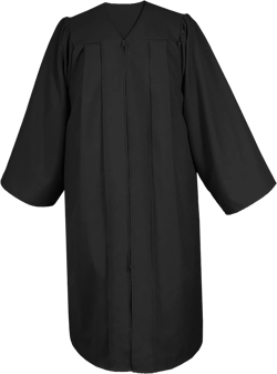 Choir Robes Graduation Gown Choir Robes for Church Pulpit Robe and Pastor 51FF(5'6"-5'8") Black
