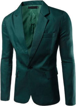 Men's Suit Blazer Jacket Lightweight Casual Sport Coat Classic One Button Stretch Blazer Suit Jacket Sport Coat XX-Large Green