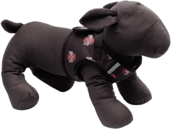 The License House Ohio State Buckeyes Dog Printed Sidekick Harness Vest - Black - XL