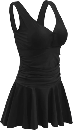 AONTUS Plus Size Hawaiin Swimsuits for Women Swimwear Long Torso Tummy Control Swimdress at Amazon Women’s Clothing store