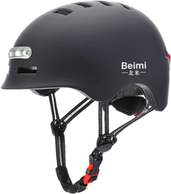 Beimi Safety Half Face Helmet with LED Warning Light Breathable Cycling Men Women Bicycle Riding Equipment for Motorcycle Electric Scooter Road Bike