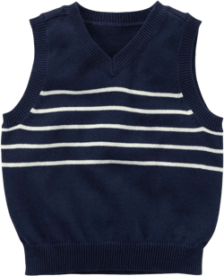 Carter's Little Boys' Sweater Vest - Navy Stripe, 2T